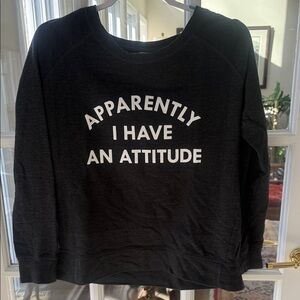 LG Black Graphic Tee “ apparently I have an attitude”